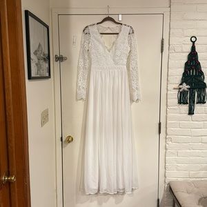 Lulus White Wedding Dress Medium
